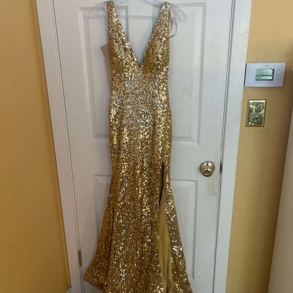Jovani Elegant Cream Dress